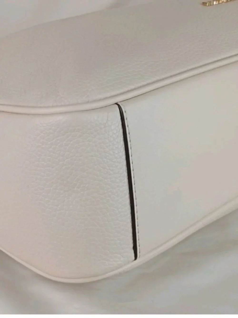Michael Kors Nayla Medium Shoulder Bag Pebbled Leather Light Cream *BAG ONLY*